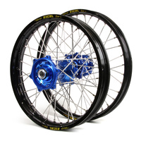 Husqvarna Talon / Excel SNR MX Black Rims / Blue Hubs Wheel Set TE-FE 250-300-350-450 2014-15 (21*1.6 / 18*2.15)