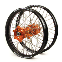 KTM Talon / Platinum JNR MX Black Rims / Orange Hubs Wheel Set 65 SX 2011 (14*1.6 / 12*1.6)