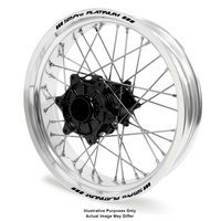 KTM Adventure Silver Platinum Rims / Black Talon Hubs Rear Wheel - 1190R 2013-2016 / 1090-1290R 2017-On 18*4.25 