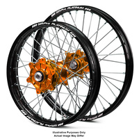 KTM Adventure Black Platinum Rims / Orange Talon Hubs Wheel Set - 790 2019-On 21*1.85 / 17*4.25 