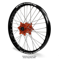 KTM Adventure Black Platinum Rims / Orange Talon Hubs Front Wheel - 790 2019-On 17*3.5 