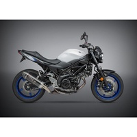 Yoshimura Suzuki SV650 17-20/Suzuki SV650X 19-20 Alpha Stainless Slip-On Exhaust, w/ Carbon Fiber Muffler