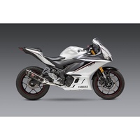 Yoshimura Yamaha YZR-R3 15-21 Race R-77 Stainless Full Exhaust, w/ Carbon Fiber Muffler