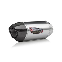 Yoshimura Kawasaki Ninja H2 SX 18-20 Alpha Stainless Slip-On Exhaust, w/ Stainless Muffler