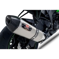 Yoshimura Kawasaki Ninja ZX-6R 09-10 R77 Stainless Slip-On Exhaust, w/ Titanium Muffler CF Tip