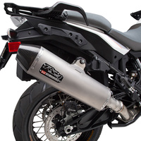 Yoshimura KTM 1090/1190/1290 Adventure RS-4 Stainless Slip-On Exhaust, w/ Stainless Muffler