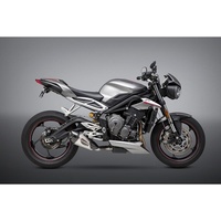 Yoshimura Triumph Street Triple 18-20 Alpha T Stainless Slip-On Exhaust, w/ Stainless Muffler