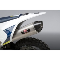 Yoshimura HUSQ 701/KTM 690 R Race R-77 Stainless Slip-On Exhaust, w/ Stainless Muffler