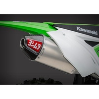 Yoshimura Kawasaki KFX250F 2017-18 RS4 Stainless Slip-On Exhaust, w/ Al Muffler / CF Tip