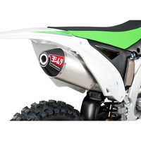 Yoshimura Kawasaki KX450F 2012-15 RS4 Stainless Slip-On Exhaust, w/ Al Muffler / CF Tip