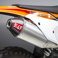 Yoshimura KTM 450SX-F/500EXC-F/HUSQ FC/FX450 16-18 RS-4 Stainless Slip-On Exhaust, w/ Aluminum Muffler